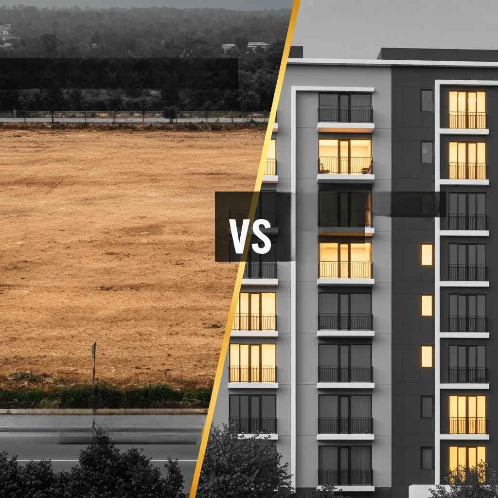 Plot vs apartment high rise building and plot Plot vs apartment high rise building and plot