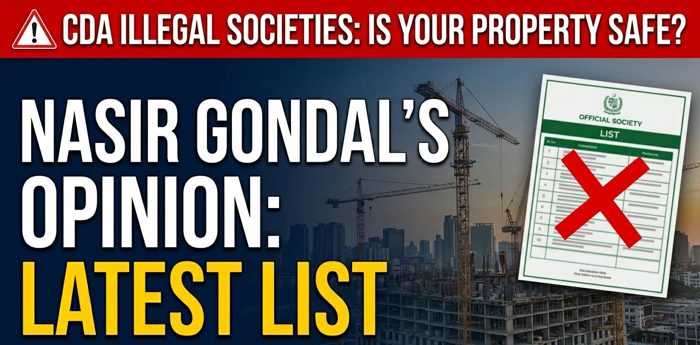 CDA illegal societies list in Pakistan showing risky housing societies and real estate investment warning for Islamabad property buyers 2026