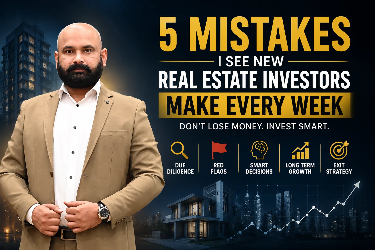 Real estate investor mistakes to avoid explained by Nasir Gondal for property buyers in Pakistan